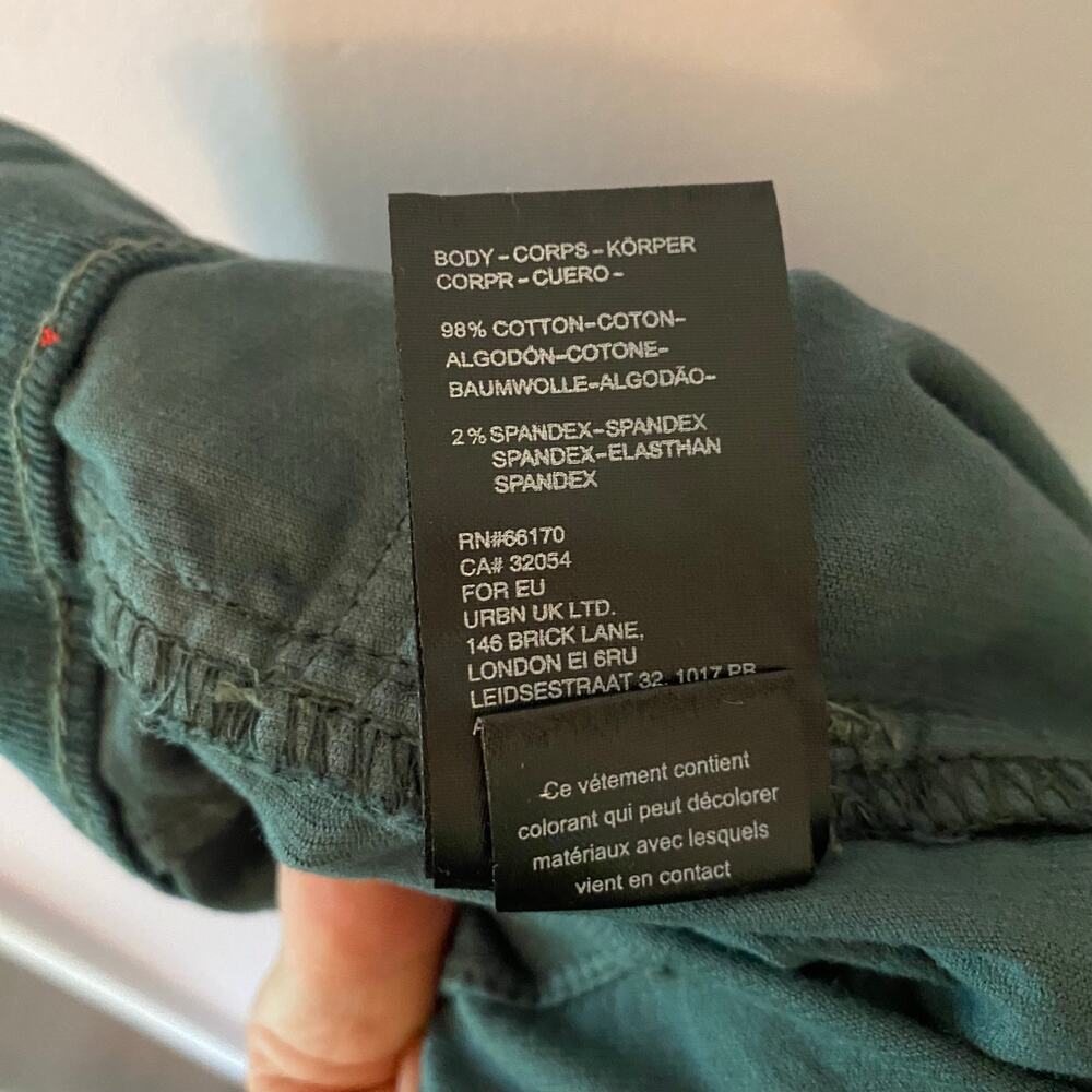 We The Free Green Corduroy Jayde High Waisted Flare Pants Boho Women's size 28 - Picture 13 of 13
